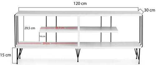 купить Тумба напольная для TV Trendy Eze, Alb 120x44x30cm в Кишинёве 