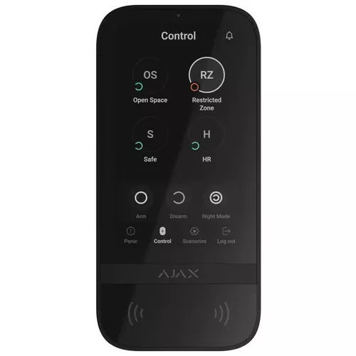 купить Аксессуар для систем безопасности Ajax KeyPad TouchScreen (8EU) ASP white в Кишинёве 