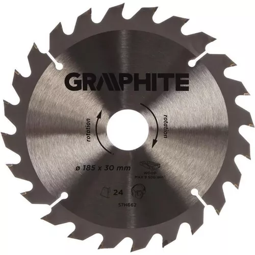 купить Диск отрезной Graphite 57H662 Disc circular pentru lemn, 185x30mm, 30 dinti в Кишинёве 