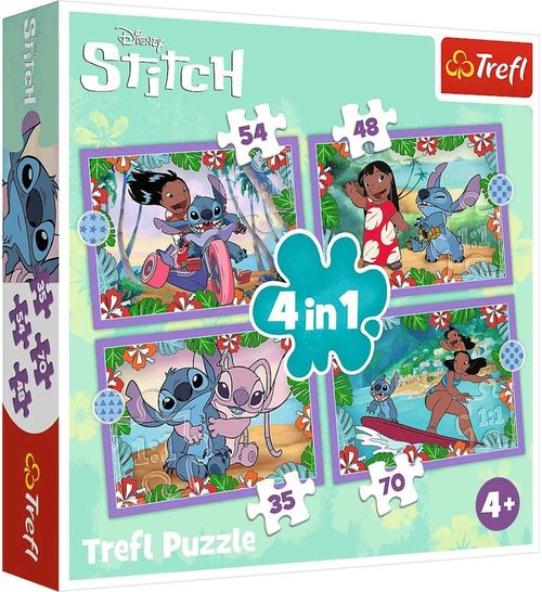 cumpără Puzzle Trefl R25E /23/24 (34633) 4  în 1 Lilo și Stitch în Chișinău 