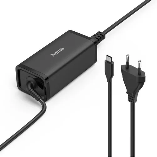 cumpără Încărcător pentru laptop Hama 200024 Universal USB-C Notebook Power Supply Unit, GaN, Pwr Del. (PD), 5-20V/100W în Chișinău 