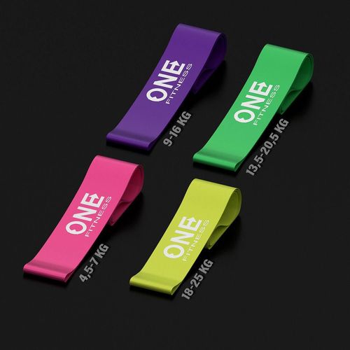 купить Эспандер ONE Fitness 4840 Set expandere Loop (4buc) (17-33-220) в Кишинёве 