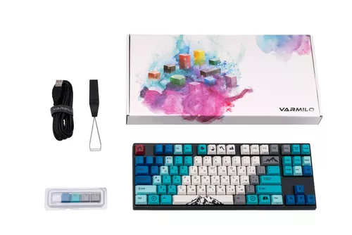 купить Клавиатура Varmilo VEA87 Summit R1 87Key, Cherry Mx Red, EN/UKR, White Led, Blue в Кишинёве 