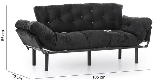 cumpără Canapea Trendy Nitta Triple Negru, extensibila (3 locuri) în Chișinău 