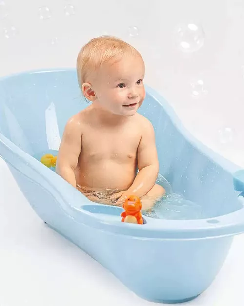 cumpără Cădiță Promstore 57615 Cada pentru bebelusi Plastiska 46L, 100x49x30.5cm, cu surgere (în asort.) în Chișinău 