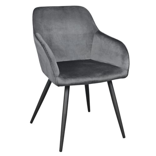 купить Стул Deco Airis Catifea Grey + Black Legs HLR21 в Кишинёве 