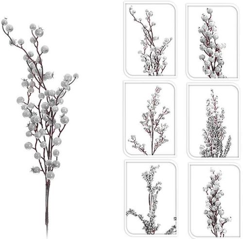 купить Искусственное растение Promstore 49323 Ramura cu pomusoare albe si sclipici 74cm в Кишинёве 
