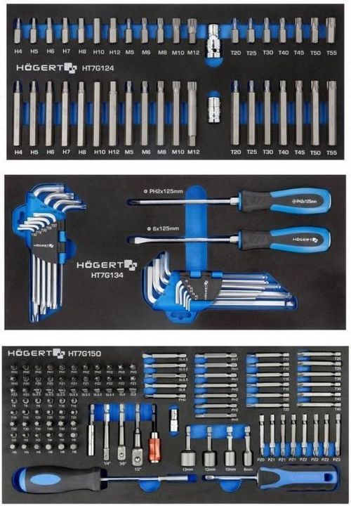 cumpără Sistem de depozitare a instrumentelor Hoegert HT7G051 Carucior cu scule (346buc) în Chișinău 