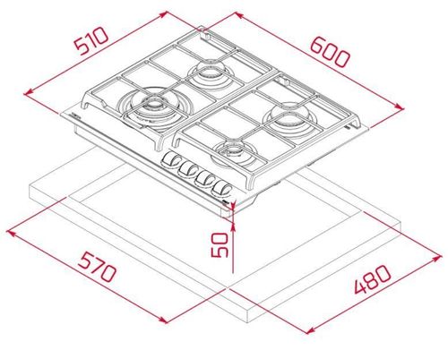 купить Встраиваемая поверхность газовая Teka GZC 64320 в Кишинёве 