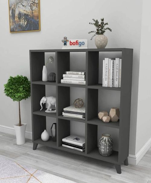 купить Офисный стеллаж Nex Home Квадрат, 88x19,7x100 см, Антрацит (15-08-08) в Кишинёве 