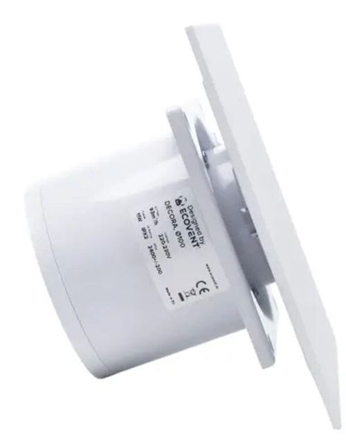 купить Вентилятор вытяжной EvoAir Ventilator baie Ecovent DECORA, Panou Plexiglas, Alb Mat в Кишинёве 