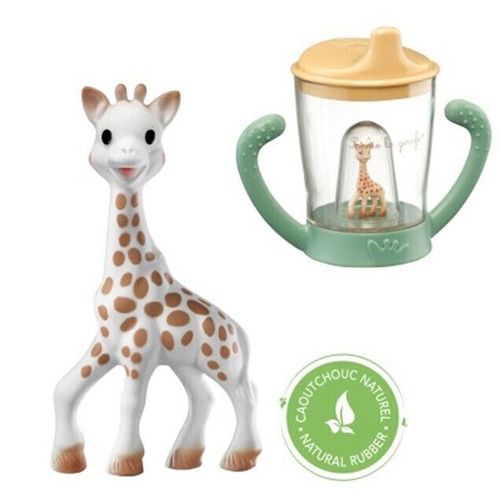 cumpără Cană cu pai Sophie la Girafe 850809 Set Girafa Sophie + canuta anticurgere în Chișinău 