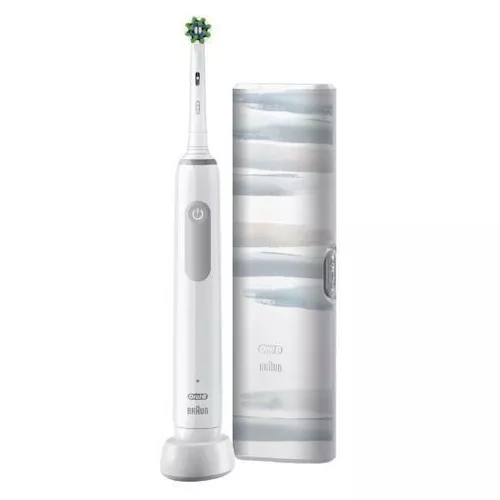 купить Щетка зубная электрическая Oral-B PRO 3500 WHITE+TRAVEL CASE в Кишинёве 