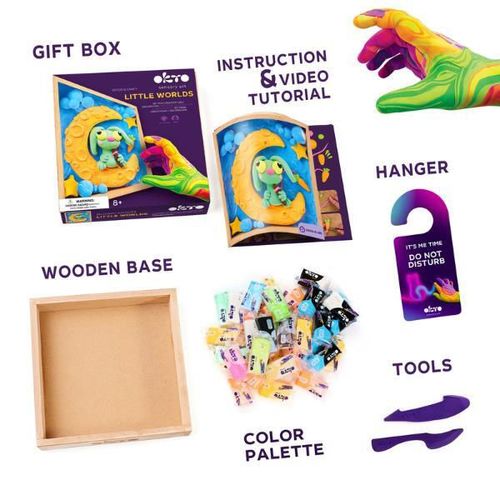 cumpără Set de creație Okto 20032 DIY Set de plastilină ușoară Lumi mici Iepuraș pe Lună în Chișinău 