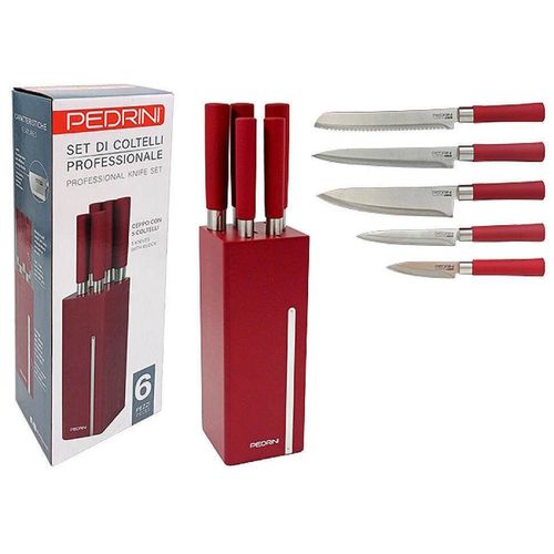 купить Набор ножей Pedrini 51834 Набор из 5 ножей с деревянной подставкой в Кишинёве 