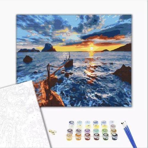 купить Картина по номерам BrushMe BS29405 40x50cm (în cutie) Iarnă de poveste в Кишинёве 