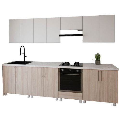 купить Мебель для кухни Smartex (30165) K4 300сm Alb+Stejar Deschis в Кишинёве 