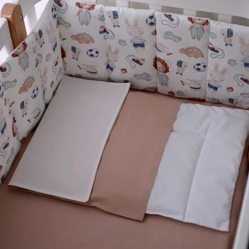 купить Детское постельное белье Veres VR 219.19 Львята и зайчата с игрушками (6ед.) в Кишинёве 
