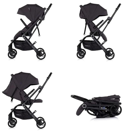 cumpără Сărucior pentru copii Chipolino LKGT02601CH Go Twist Charcoal 360 rotation în Chișinău 