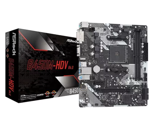 купить Материнская плата AsRock B450M-HDV B450M-HDV R4.0 AMD B450 AM4 в Кишинёве 