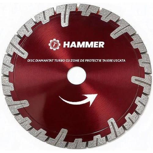 купить Диск отрезной Hammer 40256 diamant, d230х3,2x8x22,2mm, Turbo, taiere la uscat в Кишинёве 