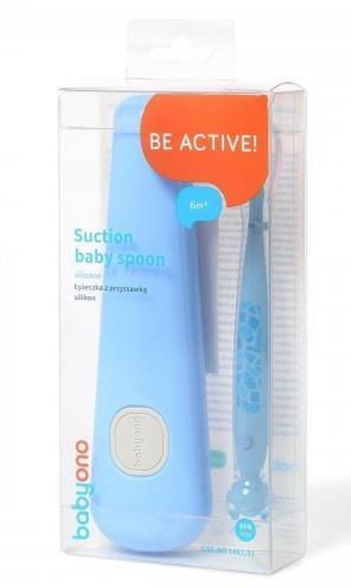 купить Посуда для кормления BabyOno 1462/01 Lingura-rozatoare din silicon cu ventuza в Кишинёве 