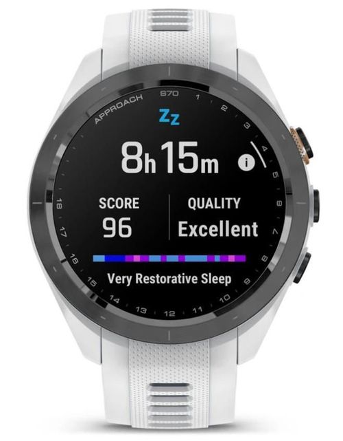 cumpără Ceas inteligent Garmin Approach® S70 42 mm Black Ceramic Bezel with White Silicone Band (010-02746-10) în Chișinău 