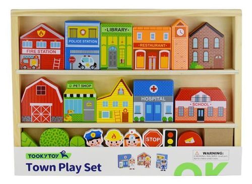 купить Игрушка Tooky Toy TK144 Setul din lemn City, 57382 в Кишинёве 