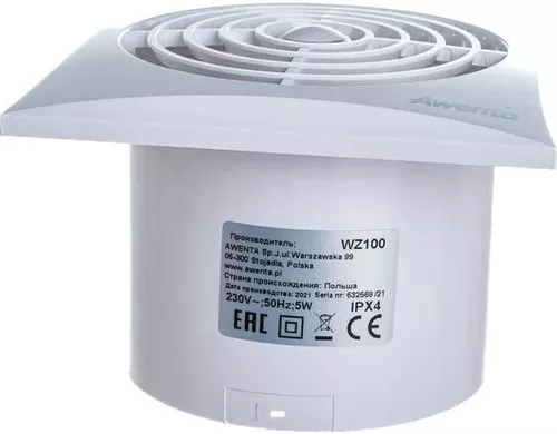 купить Вентилятор вытяжной Awenta 100 Silence (WZ100) в Кишинёве 
