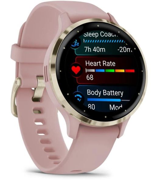 купить Смарт часы Garmin Venu 3S Pink Dawn/Soft Gold (010-02785-03) в Кишинёве 