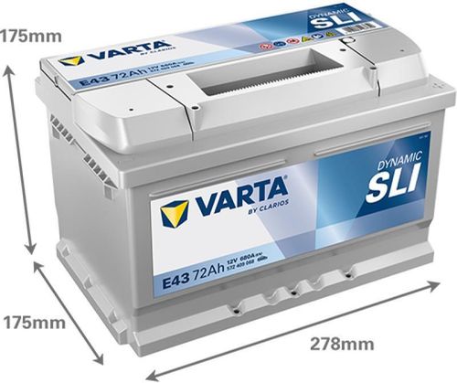 купить Автомобильный аккумулятор Varta 72AH 680A(EN) клемы 0 (278x175x175) S4 007 (572409068K262) в Кишинёве 
