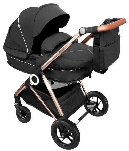 cumpără Сărucior pentru copii BabyGo BGO-76141 3 in 1 AIR Halime Black, cadru Gold în Chișinău 