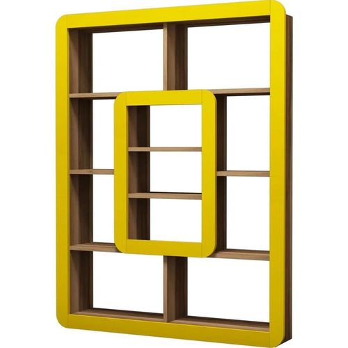 купить Офисный стеллаж Trendy Orkide, Nuc, Galben 108x140x21cm, raft de carti в Кишинёве 