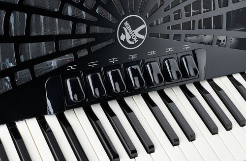 cumpără Pian digital Hohner Bravo III 96 silent key red Acordeon 96 Bass Negru (16732) în Chișinău 