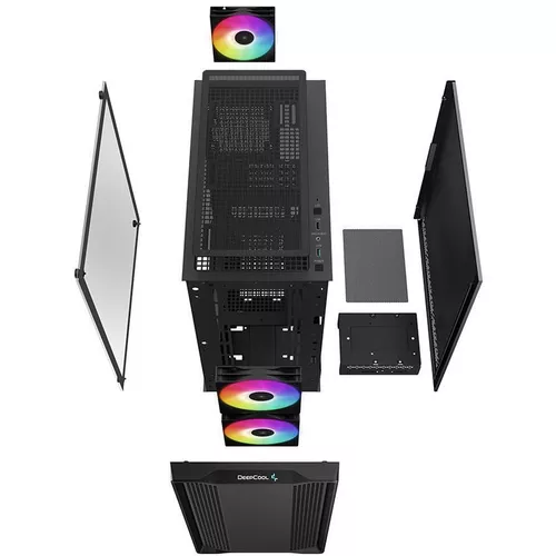 купить Корпус для ПК Deepcool CC360 ARGB Micro-ATX Case Black в Кишинёве 