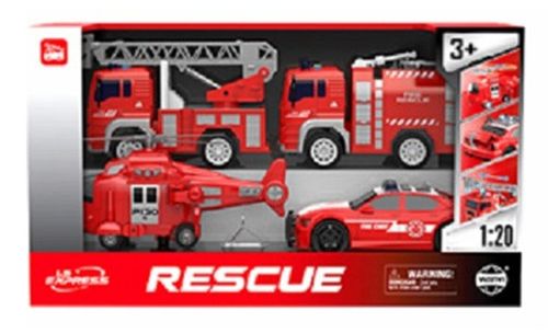купить Машина Wenyi WY550-4 1:20 Set mașini de pompieri cu fricțiune (lumini/sunete) в Кишинёве 