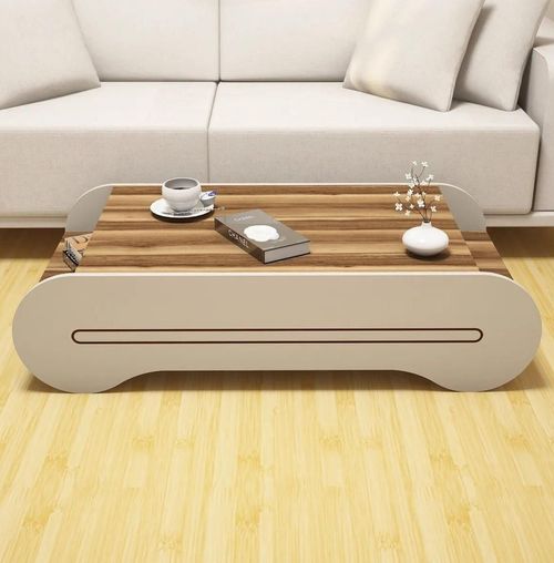 купить Журнальный столик Trendy Cool, орех, кремовый 120x30x63 см в Кишинёве 