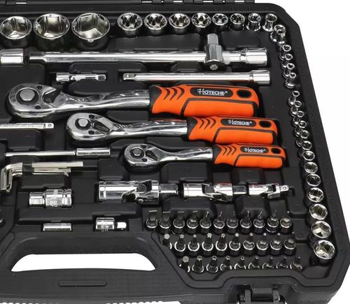 cumpără Set de unelte de mână Hoteche 203104 Набор торцевых головок 219шт + трещетка 1/2"&1/4"&3/8" în Chișinău 