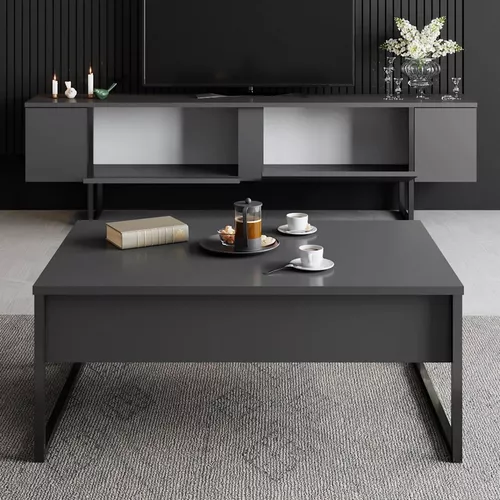 cumpără Comodă TV Hanah Home Luxe Anthracite Black (тумба под ТВ) în Chișinău 
