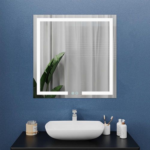 купить Зеркало для ванной Bayro Otto 800x800 LED touch c подогревом в Кишинёве 