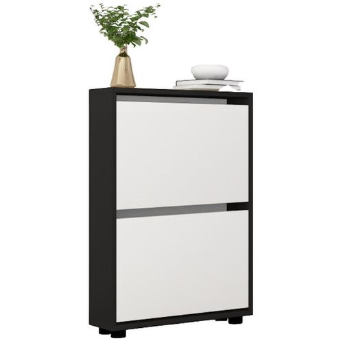 cumpără Raft pentru încălțăminte Mobildor-Lux Leo Slim 50x16x86H cm Anthracite/White în Chișinău 
