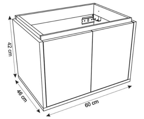 купить Шкаф под умывальник Montebella Set 10.02 600*460 NERO Pantera в Кишинёве 