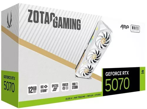 купить Видеокарта ZOTAC GeForce RTX 5070 AMP White Edition 12GB GDDR7, 192bi в Кишинёве 