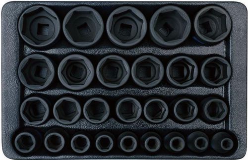 cumpără Set de tubulare, bite, duze King Tony 9-4427MP набор 1/2" ударных головок 6 гран. от 8 до 36мм, 27 пр. în Chișinău 