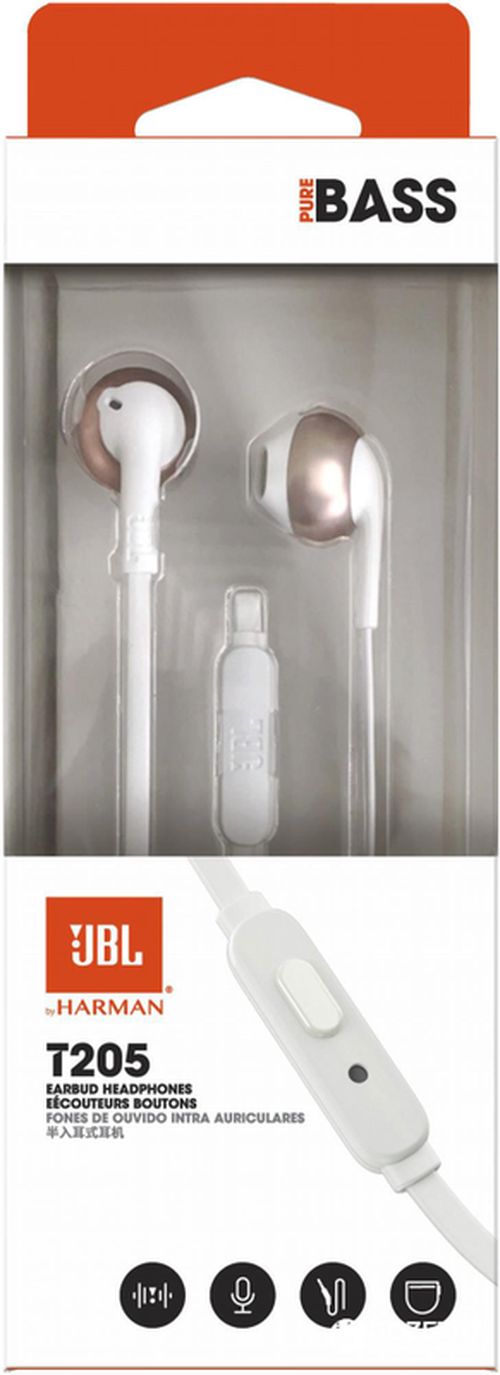 купить Наушники игровые JBL T205 White/Gold в Кишинёве 