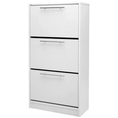 купить Полка для обуви Mashtab 10962 Pantofar Sofia 3 sertare (640x290x1250) Alb в Кишинёве 