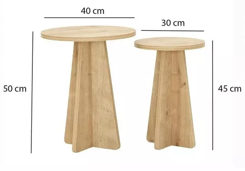 cumpără Măsuţă cafea Trendy Ciuperca-Stejar Safir (2 bucati) în Chișinău 