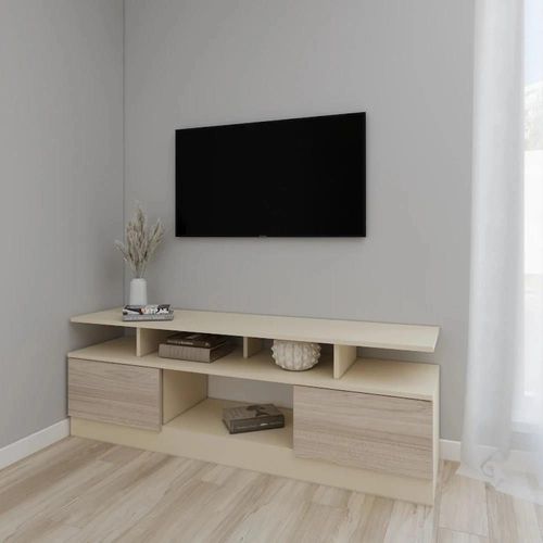 cumpără Comodă TV Smartex (16550) Т9 200cm TV Ivory+Stejar Deschis în Chișinău 