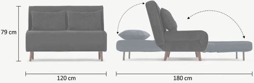 купить Диван Trendy Folde Crem (2 locuri) в Кишинёве 