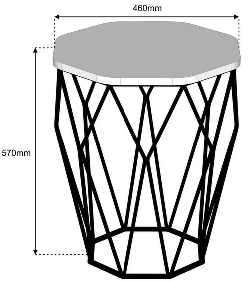 cumpără Măsuţă cafea Trendy Sofya, Marmura Neagra 46x57x46cm în Chișinău 